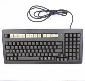 CHERRY MECHANICAL KEYBOARD CLICKY KEYS BLACK PS2 PS/2 Vintage Rare - Picture 1 of 6
