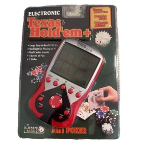 Gioco portatile elettronico vintage Casino Grade Texas Hold'Em+ NUOVO sigillato - Foto 1 di 2