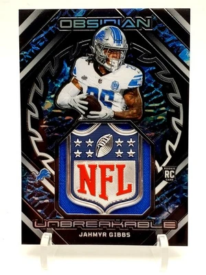 2023 Obsidian RC Jahmyr Gibbs Rookie Patch Unbreakable RC Lions NFL Shield ** - Image 1 of 2
