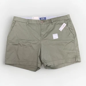 Old Navy Everyday Shorts High Rise Green Straight Cotton Women’s Size 16 - Picture 1 of 7
