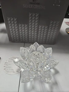 SWAROVSKI Kerzenhalter Silber Kristall * großer Seerose * 7600 NR 125 000 - Bild 1 von 10