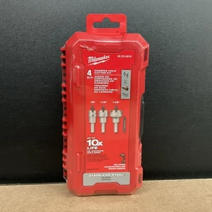 Kit cortador de orificios de carburo MILWAUKEE: 7/8”, 1-1/8”, 1-3/8”, 49-22-8610 (juego de 4 piezas) - Imagen 1 de 2