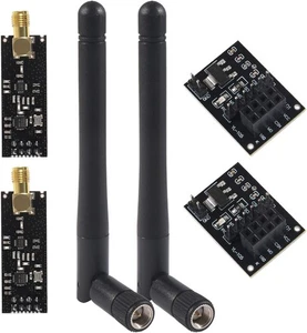2Pcs NRF24L01+PA+LNA RF Wireless Transceiver Module with SMA Antenna 2.4G... - Picture 1 of 7