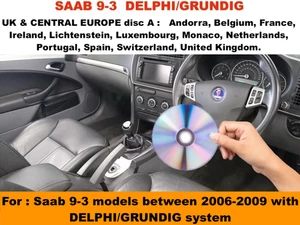 SAAB 9-3 MAP DVD -  UK & EUROPEAN SATELLITE NAVIGATION 2021 UPDATES SAAB 93, - Picture 1 of 5