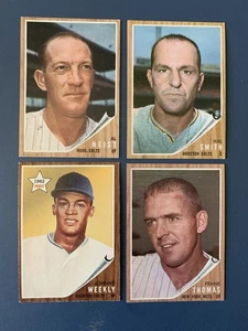 1962 Inaugural Colt 45’s /Mets Topps Baseball 4-card Lot (Ex-ExMT) - Picture 1 of 2