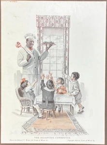 Cream of Wheat "The Reception Committee" African American Advertisement Art 1916 - Picture 1 of 9