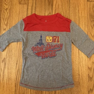 Disney Parks Walt Disney World 71 Retro Raglan Shirt Baseball Jersey Youth Small - Picture 1 of 5