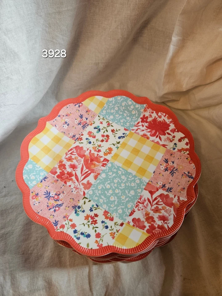 Juego de 10 platos de melamina Patchwork Medley Pioneer para mujer Foto 1 de 2