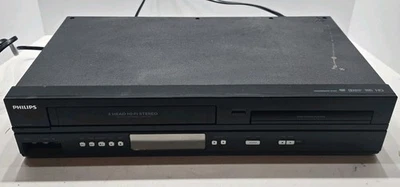 Philips DVP3345VB/F7 VCR & DVD Combo VHS Recorder Player w/ AV Cable *NO REMOTE  - Image 1 of 4