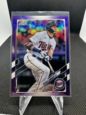 2021 Topps Chrome Update #USC69 Trevor Larnach Purple Refractor D2 - Image 1 of 2