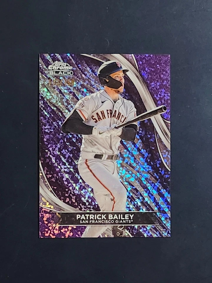 Patrick Bailey 2024 Topps Chrome Black #59 PURPLE MINI-DIAMOND REFRACTOR 113/150 - Image 1 of 1