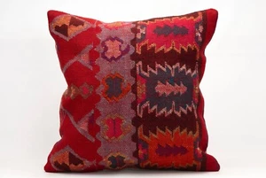 Kilim Pillow Cover, 20x20 in, Decorative Sofa Cushion, Handmade Boho Pillow - Picture 1 of 4