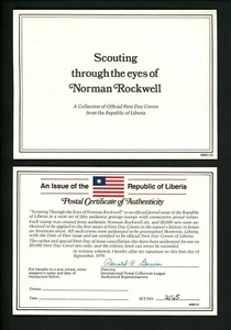 Postal History FDC #853-857 SET OF 50 Liberia, Rockwell Scouting boy scouts 1979 - Picture 1 of 6
