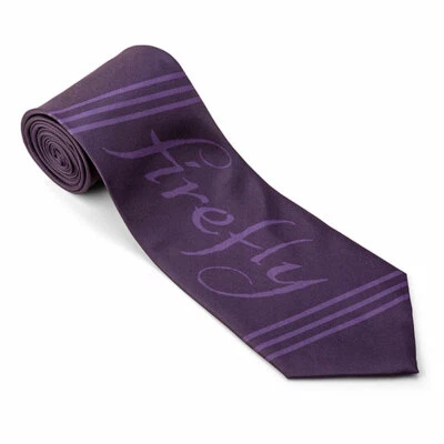 Corbata de cuello Firefly Serenity púrpura película programa de televisión abrigos marrones nerd geek Foto 1 de 4