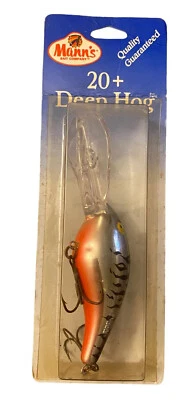 Tom Mann's 20+ pés Isca artificial Deep Hog estampa de tigre isca prata/laranja NOS! - Imagem 1 de 4