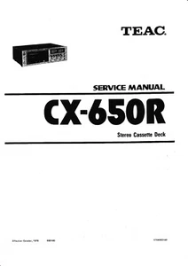 Manual de servicio para Teac CX-650 R  - Imagen 1 de 1