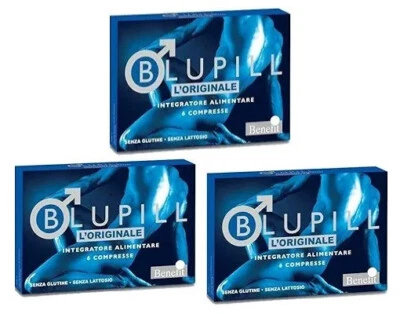 Benefit BLUPILL 6 compresse | 3 CONFEZIONI | migliora attività sessuale maschile - Immagine 1 di 4