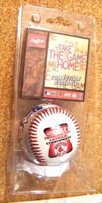 2007 Boston Red Sox AL American League Champions ball baseball white silver - Image 1 of 3