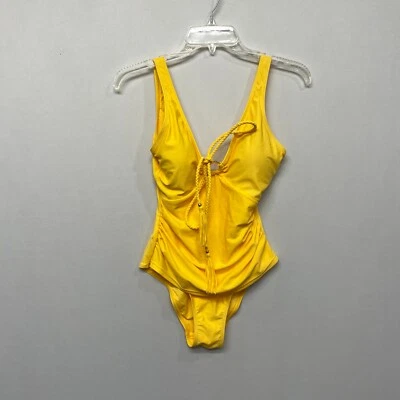 Nuevo con etiquetas Traje de baño Jaclyn Smith Traje de baño Una pieza Talla 8 Amarillo B351-6 Foto 1 de 4
