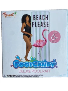 Pool Candy Deluxe Poolfloß 6 Fuß lang BEACH PLEASE Flamingo - Bild 1 von 3
