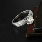 2.85Ct Round Cut Diamond Solitaire Engagement Wedding Ring 14K White Gold Over