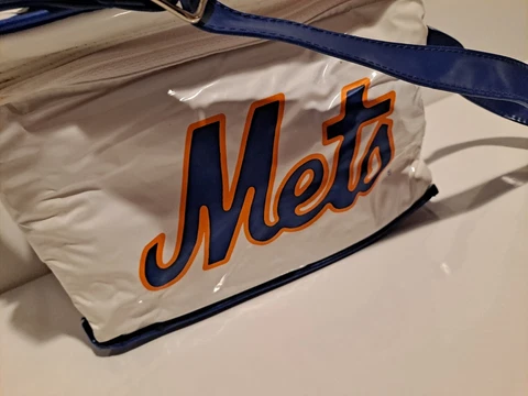 Vintage New York Mets  Insulated Drink Cooler 6 Pack Lunch Bag w/ Carry Strap Cover