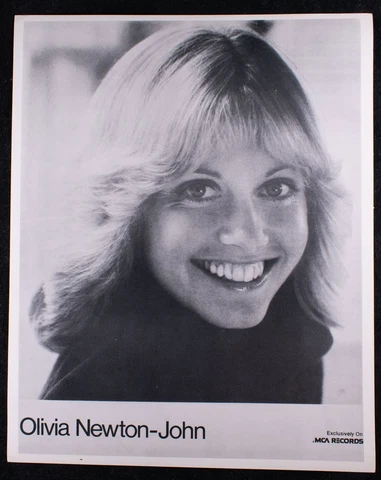 Olivia Newton-John 8x10 Black and White Photo Singer Actress Cover