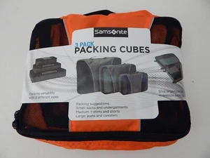 Samsonite 3 Pack Travel Packing Cubes  - Orange Tiger New - Picture 1 of 4