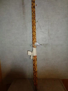 RARE! VINTAGE 3 PIECE INDIAN HEAD BRAND J.H. ALEXANDER CANE FISHING POLE - Picture 1 of 1