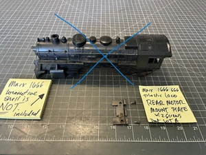 Marx Train 1666 666 Locomotive REAR METAL MOTOR MOUNT CLIP & SCREWS PART LOT A - Picture 1 of 11