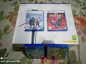 PS5 Console Slim 1tb Bundle including God of War Ragnarok and Spiderman 2 - Picture 1 of 15