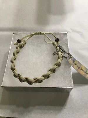 NUEVO CON ETIQUETAS ROSA GONZALES COLECCIÓN HIEDRA Cuentas PULSERA TEJIDA Color Arena Boho Foto 1 de 2