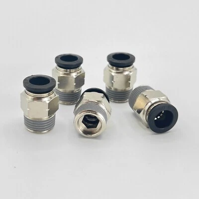 Push to connect one touch fitting straight 8 mm Tube OD - R1/4, 5 pcs - Image 1 of 3