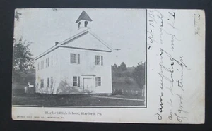 HARFORD HIGH SCHOOL Harford PA   Historic 1906 Postcard - Picture 1 of 2