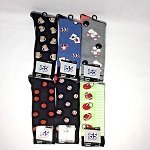 Mens Novelty Socks 10-13 Casual Crew Beer Poker Bowling Football Basket/Baseball - Picture 1 of 19