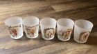 set of 5 frosted vintage whiskey glasses Painted  Lake House Lodge Man Cave