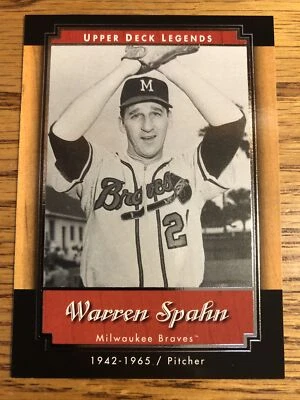 Warren Spahn 2001 Upper Deck Legends Braves #48   *3222* - Image 1 of 2