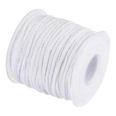 Algodón Trenzada Mecha Vela 27 PLY 200 Pies Longitud 2mm Plano Ancho para DIY - Imagen 1 de 4