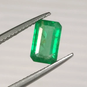 1.39 Ct Natural Very Good Luster Green Zambian Emerald Octagon Cut-A798 - Picture 1 of 2