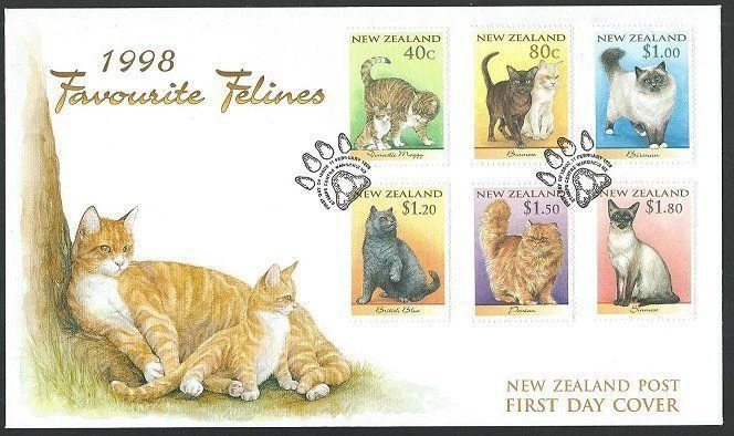 NEW ZEALAND 1998 CATS commem FDC.........................................60638C - Image 1 of 1