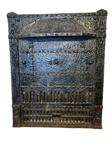 ANTIQUE CAST IRON FIREPLACE Surround COVER DOOR Gas Insert Gothic Mid evil Cover