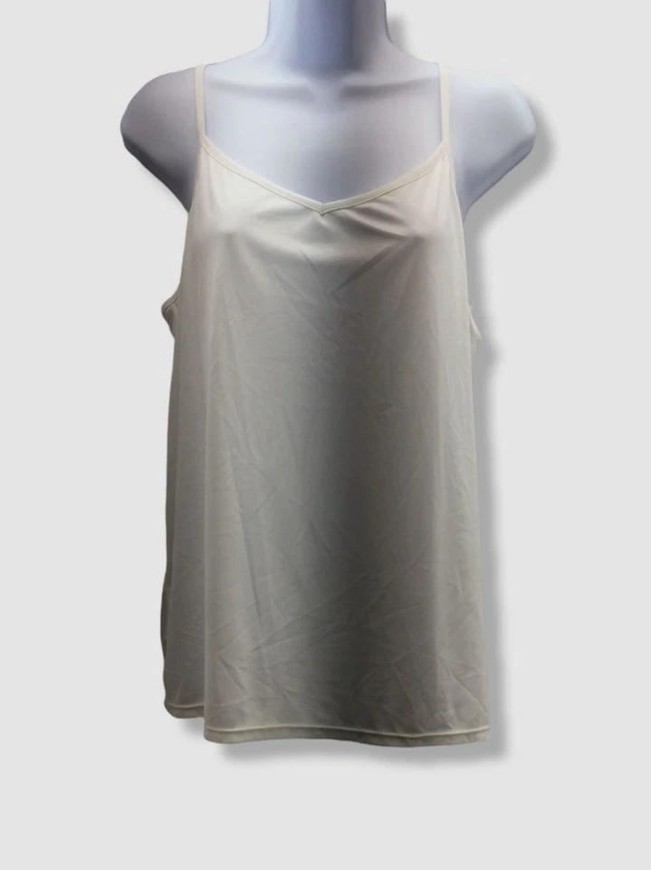 $35 Alfani Women's White Sleeveless V NeckCamisole Tank Top Size XL - Image 1 of 1
