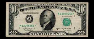 ⭐️$10 1950-D Federal Reserve Star Note Boston STAR Free shipping (B154) - Picture 1 of 2