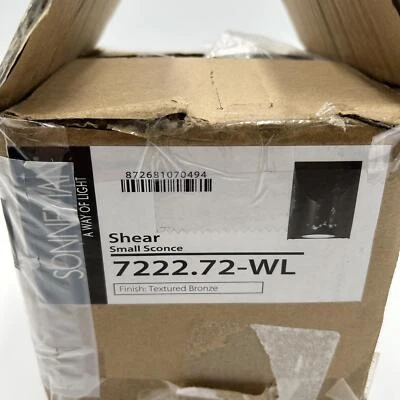 Aplique de pared LED moderno con cizalla de iluminación Sonneman 7222,72-WL, bronce texturizado Foto 1 de 4