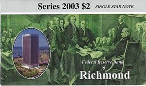 2003 $2.00 Uncirculated Star Note * Low Serial/Low Run E-00004848* - Picture 1 of 2