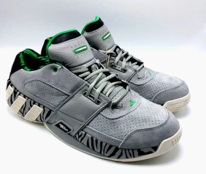 Adidas Agent Gil Restomod Zapatos de Baloncesto EE. UU. Hombres 11 Gris Rayas de Tigre GY2415 - Imagen 1 de 12