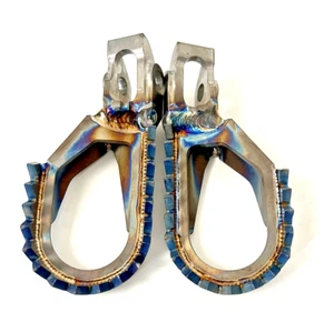 GasGas MC 250 - 450 2024 -25 Stainless Steel Foot Pegs Husqvarna TC125 KTM SXF  - Picture 1 of 7