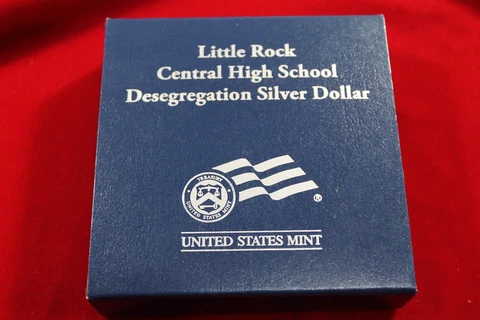 2007 LITTLE ROCK  COMMEMORATIVE PROOF SILVER DOLLAR MINT PACKAGE, NO COIN Cover