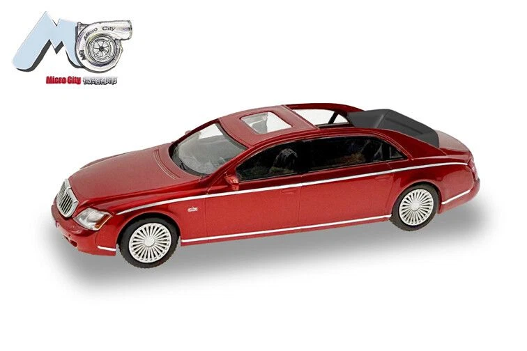 MICRO CITY - Voiture de 2002 de couleur rouge - MAYBACH 62S - 1/87 - HER87MC0... - Photo 1/1