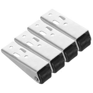 Ruedas de soporte de puerta de madera de 4 piezas para ruedas de mesa muebles café - Imagen 1 de 12